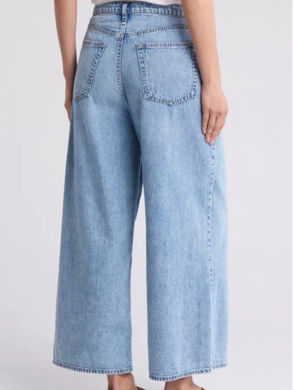 (LIKE NEW) Rag & Bone Serena Crop Wide Leg Jeans Lansdale Size 24 - Picture 2 of 3